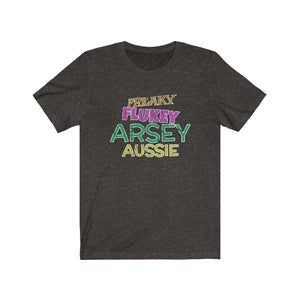 Freaky Flukey Arsey Aussie v4 (distressed) - Unisex Premium T-Shirt - Keen Eye Design