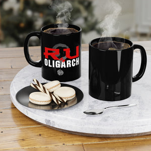 RU an Oligarch? - Black Coffee Mug, 11oz