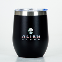 Load image into Gallery viewer, ALIEN NURSE Stainless Steel Vacuum-insulated Wine Tumbler with Cap 12oz
