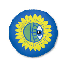 Load image into Gallery viewer, KeenEyeD Sunflower - Round Tufted Floor Pillow
