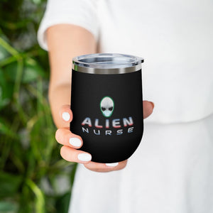 Alien Nurse - 12oz Insulated Wine Tumbler - Keen Eye Design