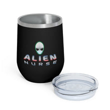 Load image into Gallery viewer, Alien Nurse - 12oz Insulated Wine Tumbler - Keen Eye Design
