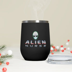 Alien Nurse - 12oz Insulated Wine Tumbler - Keen Eye Design
