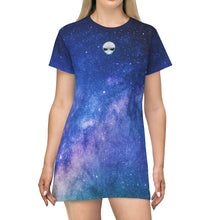Load image into Gallery viewer, Alien Nurse - AOP Starscape T-Shirt Dress - Keen Eye Design
