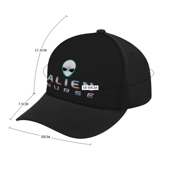 Alien Nurse - Classic Adult Baseball Cap (Charcoal Black) - Keen Eye Design