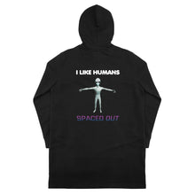 Load image into Gallery viewer, Alien Nurse - I Like Humans Spaced Out - Eco Hoodie Dress - Keen Eye Design
