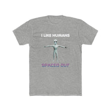 Load image into Gallery viewer, Alien Nurse - I Like Humans Spaced Out - Men&#39;s Premium Fitted Cotton Crew T-Shirt - Keen Eye Design
