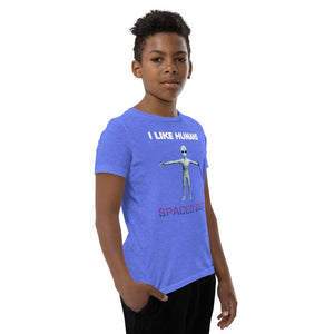 Alien Nurse - I Like Humans Spaced Out - Youth Premium Unisex T-Shirt - Keen Eye Design