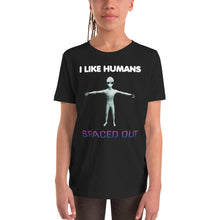 Load image into Gallery viewer, Alien Nurse - I Like Humans Spaced Out - Youth Premium Unisex T-Shirt - Keen Eye Design

