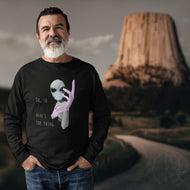 Alien Nurse (Thing) - Men's Premium Long Sleeve Fitted Crew - Keen Eye Design