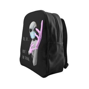 Alien Nurse (Thing) - School Backpack - Keen Eye Design
