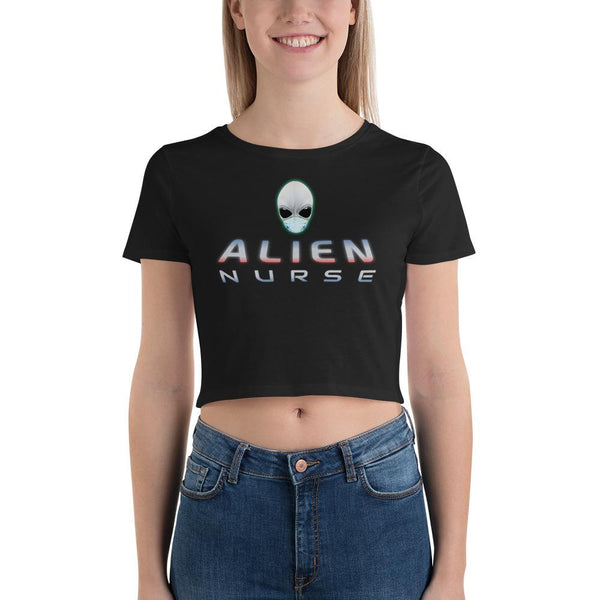 Alien Nurse - Women's Crop Tee - Keen Eye Design