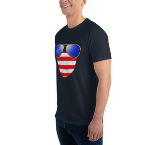 American Dude Abides - Men's Fitted T-shirt - Keen Eye Design