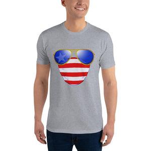 American Dude Abides - Men's Fitted T-shirt - Keen Eye Design