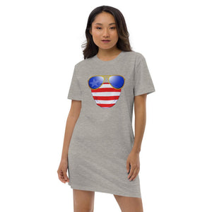 American Dude Abides - Organic Cotton T-Shirt Dress - Keen Eye Design