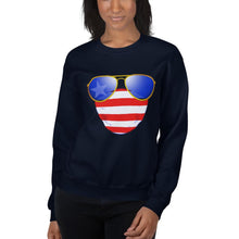 Load image into Gallery viewer, American Dude Abides - Unisex Crew Neck Sweatshirt - Keen Eye Design
