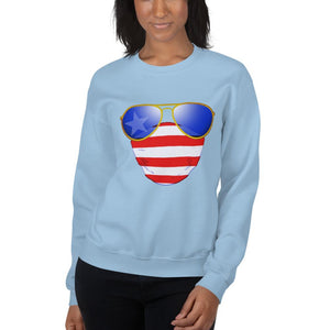 American Dude Abides - Unisex Crew Neck Sweatshirt - Keen Eye Design