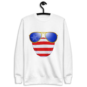 American Dude Abides - Unisex Fleece Pullover Sweater - Keen Eye Design