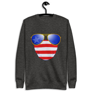 American Dude Abides - Unisex Fleece Pullover Sweater - Keen Eye Design