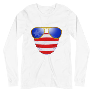 American Dude Abides - Unisex Long Sleeve Shirt - Keen Eye Design