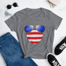 Load image into Gallery viewer, American Dude Abides - Women&#39;s Fashion Fit T-Shirt - Keen Eye Design

