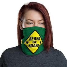 Load image into Gallery viewer, Beard On Board (V1) - Neck Gaiter (dark green) - Keen Eye Design
