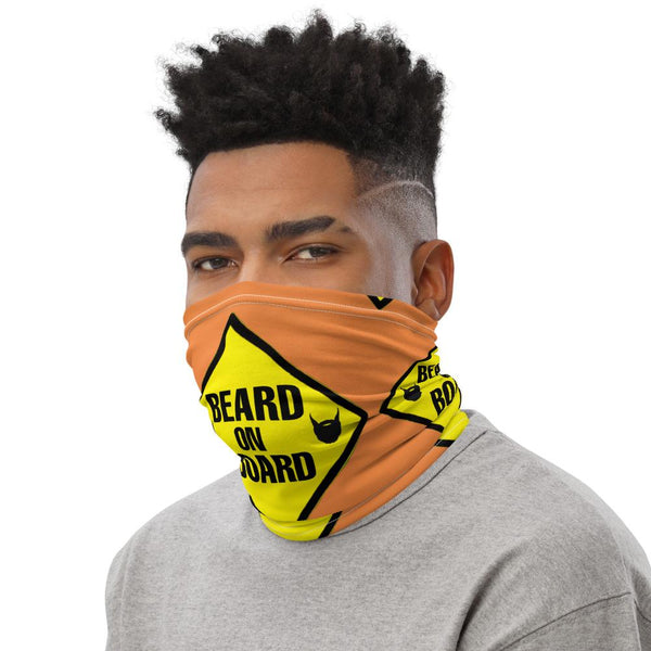 Beard On Board (V1) - Neck Gaiter (orange) - Keen Eye Design