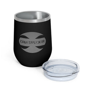 CRUSTYFLICKER Dogtag - 12oz Insulated Wine Tumbler - Keen Eye Design