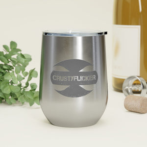CRUSTYFLICKER Dogtag - 12oz Insulated Wine Tumbler - Keen Eye Design
