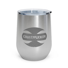 Load image into Gallery viewer, CRUSTYFLICKER Dogtag - 12oz Insulated Wine Tumbler - Keen Eye Design
