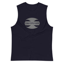 Load image into Gallery viewer, CRUSTYFLICKER Dogtag - Unisex Muscle Shirt - Keen Eye Design
