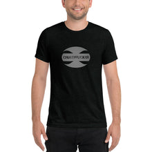 Load image into Gallery viewer, CRUSTYFLICKER Dogtag - Unisex TriBlend T-shirt - Keen Eye Design
