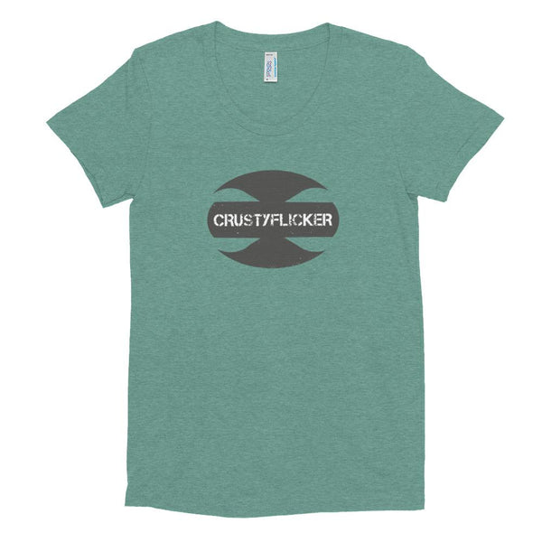 CRUSTYFLICKER 'Greyt'- Women's TriBlend Crew Neck T-shirt - Keen Eye Design