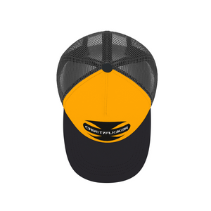 CRUSTYFLICKER Mojo - Adult Baseball Trucker Hat (Orange): Classic Athletic Adjustable Mesh Baseball Cap for men & women - Keen Eye Design