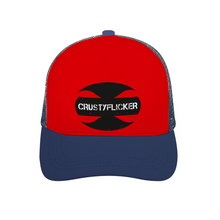 Load image into Gallery viewer, CRUSTYFLICKER Mojo - Adult Baseball Trucker Hat (Red): Classic Athletic Adjustable Mesh Baseball Cap for men &amp; women - Keen Eye Design
