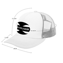Load image into Gallery viewer, CRUSTYFLICKER Zen - Adult Baseball Trucker Hat (White): Classic Athletic Adjustable Mesh Baseball Cap for men &amp; women - Keen Eye Design
