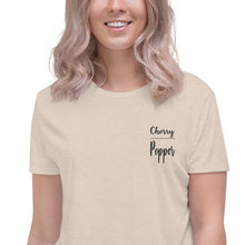 Load image into Gallery viewer, Cherry Popper V2.0 - Embroidered Crop Tee - Keen Eye Design
