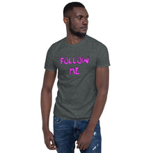 Load image into Gallery viewer, Follow Me (purple) (F&amp;B) Unisex T-shirt - Keen Eye Design
