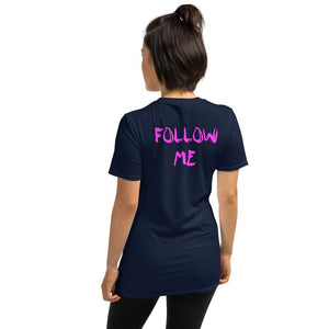 Follow Me (purple) (F&B) Unisex T-shirt - Keen Eye Design