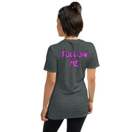 Follow Me (purple) (F&B) Unisex T-shirt - Keen Eye Design