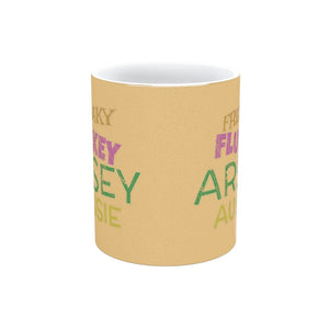 Freaky Flukey Arsey Aussie - Metallic Mug (Gold tint) - Keen Eye Design