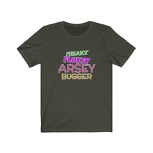 Load image into Gallery viewer, Freaky Flukey Arsey Bugger V3 - Unisex Premium T-Shirt - Keen Eye Design
