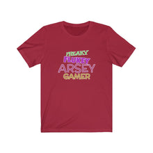 Load image into Gallery viewer, Freaky Flukey Arsey Gamer V3 - Unisex Premium T-Shirt - Keen Eye Design
