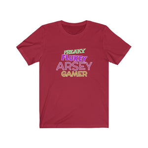 Freaky Flukey Arsey Gamer V3 - Unisex Premium T-Shirt - Keen Eye Design