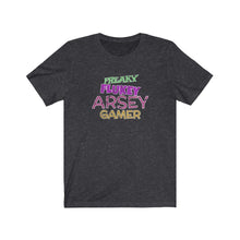 Load image into Gallery viewer, Freaky Flukey Arsey Gamer V4 (distressed)  - Unisex Premium T-Shirt - Keen Eye Design
