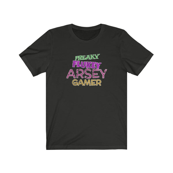 Freaky Flukey Arsey Gamer V4 (distressed)  - Unisex Premium T-Shirt - Keen Eye Design