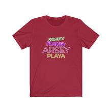 Load image into Gallery viewer, Freaky Flukey Arsey Playa V3 - Unisex Premium T-Shirt - Keen Eye Design
