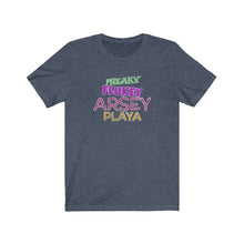 Load image into Gallery viewer, Freaky Flukey Arsey Playa V4 (distressed) - Unisex Premium T-Shirt - Keen Eye Design
