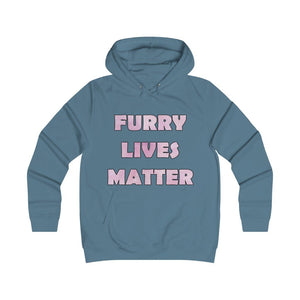 Furry Lives Matter - Girlie College Hoodie - Keen Eye Design