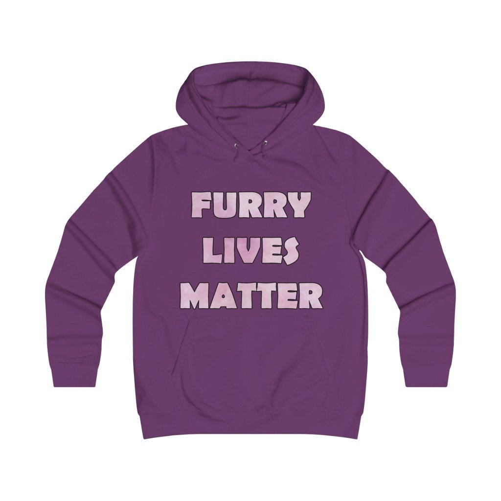 Furry Lives Matter - Girlie College Hoodie - Keen Eye Design